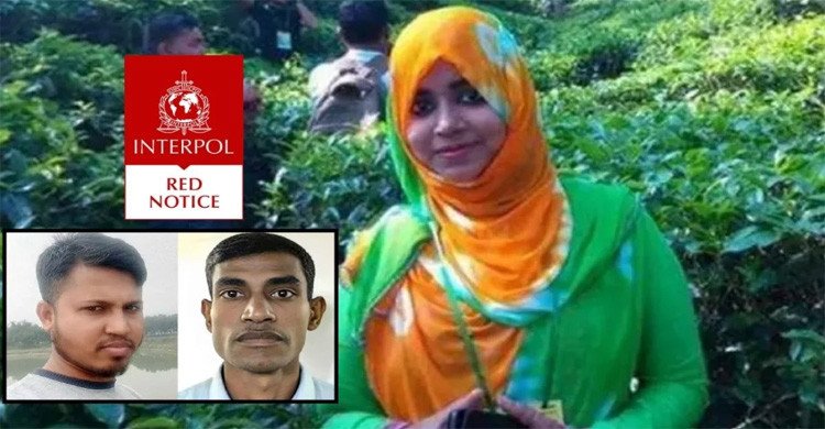 তনু হত্যা মামলায় সাবেক ২ সেনা সদস্যের বিরুদ্ধে ইন্টারপোলের রেড নোটিশ জারি